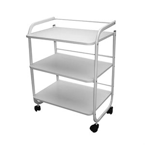 Round Metal Trolley Magnum With 3 Shelves