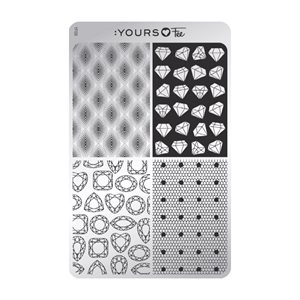 YOURS Loves Fee DOTS & DIAMONDS Stamping Plate -