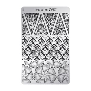 YOURS Loves Fee FALLING FLORAL Stamping Plate -