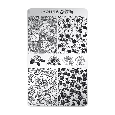 YOURS Loves Sascha ROSA Stamping Plate -