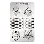 YOURS Loves Sascha SHAPES IN SYMPHONY Stamping Plate -