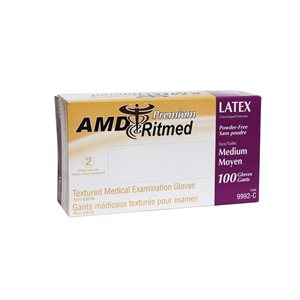 AMD Guantes de latex sin polvo Medianos (100) +