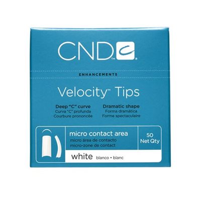 CND VELOCITY TIPS WHITE / BLANC #1 50pk -