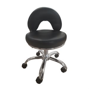 Deluxe Pneumatic Black Stool very low