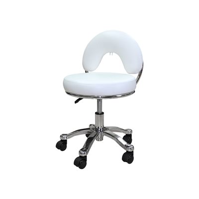 Fion Deluxe Pneumatic White Stool very low -