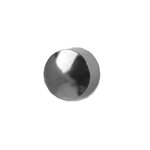 M200W Traditional Ball Ear Rings Silver 2mm+