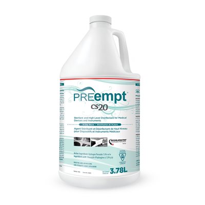PreEmpt Virox CS20 gallon for sterilization in 20 minutes